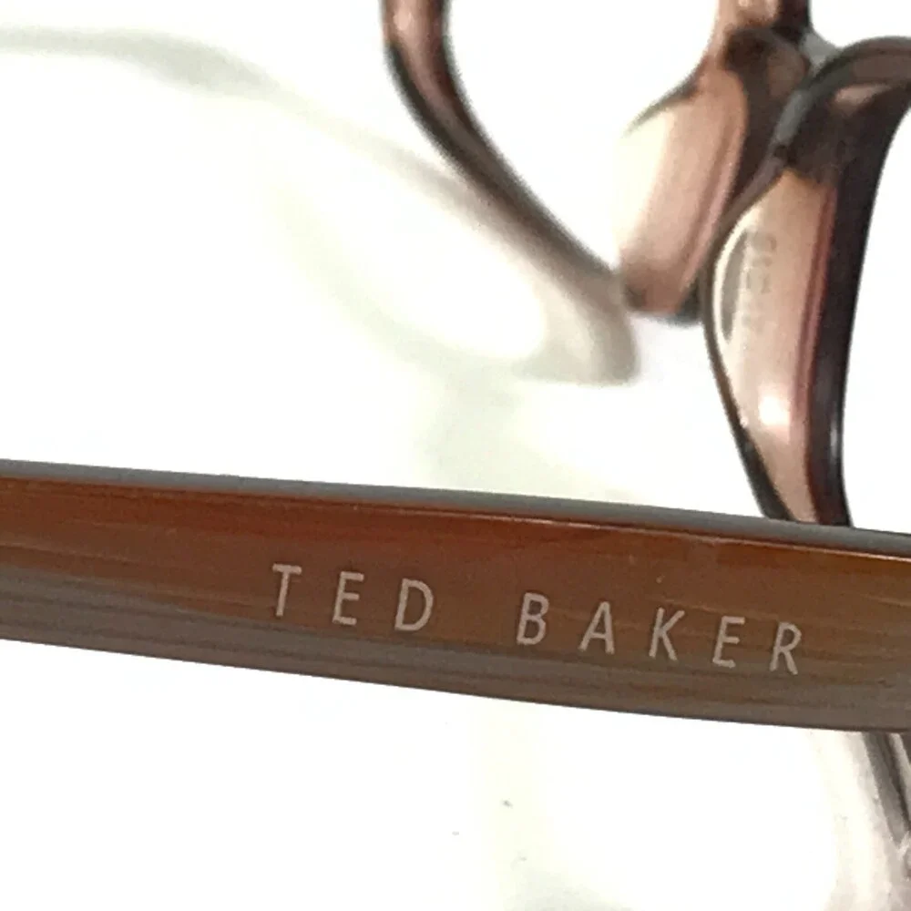 Ted Baker Eyeglasses Frames Liner B804 BRN Brown Rectangular Full Rim 51-17-140